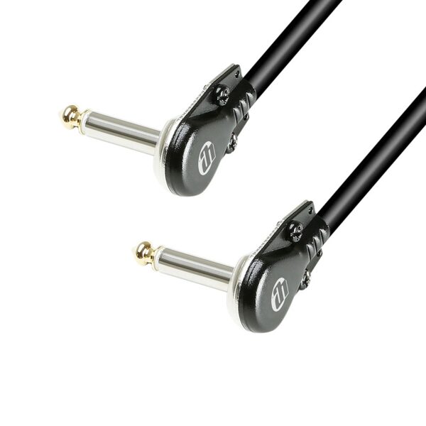 Cable con conectores jack extraplanos mono angulares de 6,35 mm 20 cm